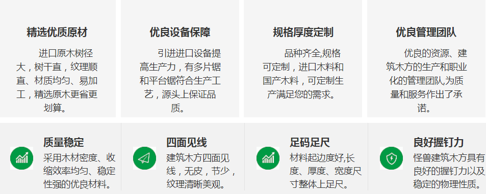 建筑木方優勢